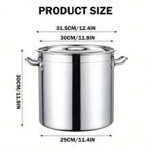 5.28-Gallon Stainless Steel Milk Container, Large Soup Pot With A Lid, Suitable For Induction And Gas Stoves, Designed For Heat Insulation, Featuring A Thick Base For Durability, Easy To Clean, Perfect For Home Kitchens And Restaurants - View 12