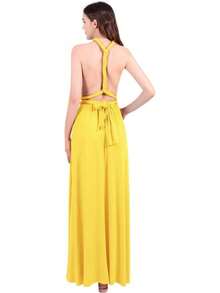 Vestido de Dama de Convertible para Mujer - Amarillo - Ver 5