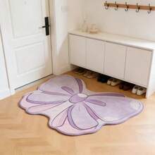 1 pieza Alfombra de piso con patrón de lazo rosa, alfombra decorativa, decoración de dormitorio, alfombra pequeña, alfombra, decoración del hogar, alfombra de sala de estar, alfombra pequeña de sala de estar, alfombra de dormitorio, decoración del hogar de sala de estar, alfombra para exteriores, alfombra lavable - Multicolor 16 - Ver 5