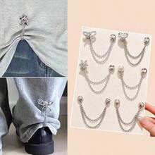 1/2/4pcs Adjustable Magnetic Pant Leg Clips, No Drilling Required Pants Leg Decorative Clips - Multicolor - View 3