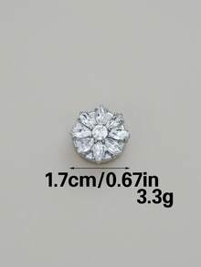 1/2/5入 17/22mm 女用水鑽鈕扣蓋、水晶鈕扣蓋，可拆卸夾式鈕扣蓋，服飾水晶時尚鈕扣，附鉗子壓鈕扣扣件，鉛色 - 多色 - 查看 11