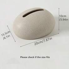 1pc Resin Tissue Box, Tissue Box Holder, Tissue Box Cover, Napkin Holder, Tissue Storage Box, Bathroom Accessories, Faux Stone Material, Creative Home Decor, Christmas Gift/Halloween Gift/Christmas Decoration - 1pc - View 3