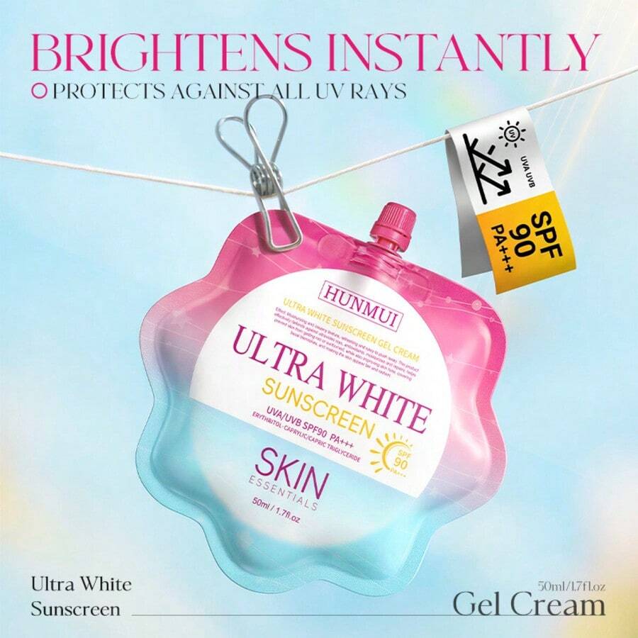 極白防曬凝膠霜 臉部亮白 UV 防護 清爽防曬乳液 - 彩色 - 查看 1