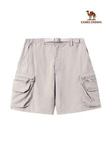 CAMEL CROWN 女士户外速干透气短裤，夏季防晒徒步裤，运动休闲卡其裤 - 橡木灰 - 查看 8