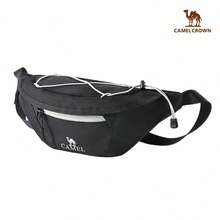 CAMEL CROWN Multifunctional Commuting & Running Waist Bag For Men & Women, Large Capacity Portable Chest Bag, Phone Pouch, Small Bag - Phantom Black - View 9