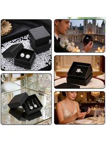 Compact And Exquisite Jewelry Gift Box (Box Only, Accessories Not Included), Suitable For Rings, Necklaces, Earrings, Etc., Surprise Gift Box, Wholesale Packaging, With Bow, With Lid, Suitable For Office And Home Use. - Multicolor - View 10