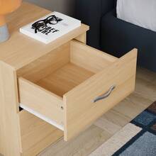 Home Discount Vida Designs Riano 2 Drawer Bedside Chest Cabinet Table Nightstand Bedroom Furniture Silver Handles Display Storage Unit - Pine - Pine - View 6