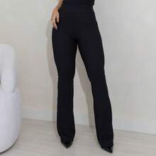 Women's Premium Flare Bootcut Riding Pants - Black - View 6