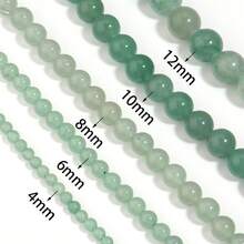 1 Strand Green Aventurine (Approx. 30-90 Beads) Fashionable Elegant Beaded Loose Beads DIY Bracelet Necklace Earring Accessories Jewelry Making Beads - Green East Mausoleum - View 4