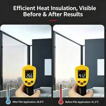 Double-Sided Silver Window Sun Protection Film, Classic Color With Premium Texture, Efficiently Reflects Heat Sources. Blocks Sunlight And Lowers Temperature While Providing One-Way Privacy, Creating A Comfortable And Private Home Environment. - 1PC - View 7