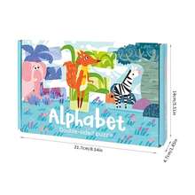 1 Set Double-Sided Double-Pattern Cartoon Puzzle, Animal, Transportation, Letter, Birthday, Multiple Patterns, Baby Hands-On Assembly, Picture Recognition, Early Education Desktop Toy - Multicolor - View 9