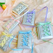 Small Wallets - กระเป๋าสตางค์สไตล์บัลเล่ต์ริบบิ้นสีฟ้า - ดู 2