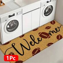 1 pieza, Decoración del hogar, Estampado de patrón de café, Alfombra de cocina de lino, Tapete de cocina, Tapete de piso, Tapete de baño, Tapete de puerta, Impresión 3D rectangular, Apto para sala de estar, dormitorio, pasillo, baño, lavandería - Alfombra de poliéster, Apto para decoración del hogar interior y exterior - Multicolor - Ver 15