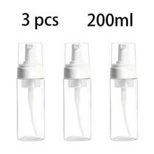 1pc/2pcs/3pcs 50ml/100ml/150ml/200ml Foaming Soap Bottle Empty Plastic Mousse Facial Cleanser Pump Bottle Refillable Lotion Shampoo Dispenser - Clear - View 16