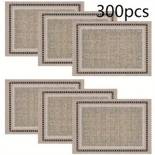 Multi-Pack Linen-Style Placemats With Classic Border Designs. 100% Polyester, Non-Slip, Heat-Resistant, Easy To Clean. Neutral Tone, Perfect For Everyday Meals And Home Decor. - Multicolor - View 19