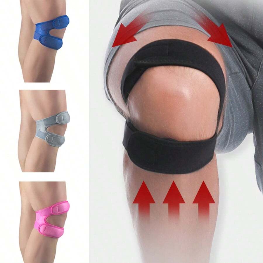 1件可調節式膝蓋支撐護膝帶，適用於男女 - 跑步、籃球、健身運動用膝蓋束帶