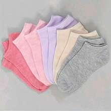 10/20/30/40 Pairs Random Color Women Short Socks, Suitable For All Seasons, Casual & Fashionable, Versatile & Practical - Multicolor - View 5