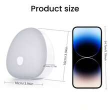 可攜式USB充電白噪音小夜燈，10種舒緩白噪音音效，7色+暖白&冷白光，助眠音樂小夜燈，定時功能，適合旅行與瑜珈 - 白色 - 查看 6