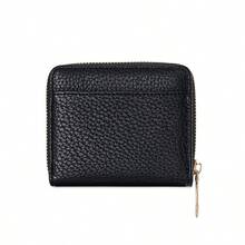 Lychee Texture Japanese Niche Zipper Bi-Fold Wallet Coin Purse Multi-Functional Coin Storage Bag - Multicolor - View 12