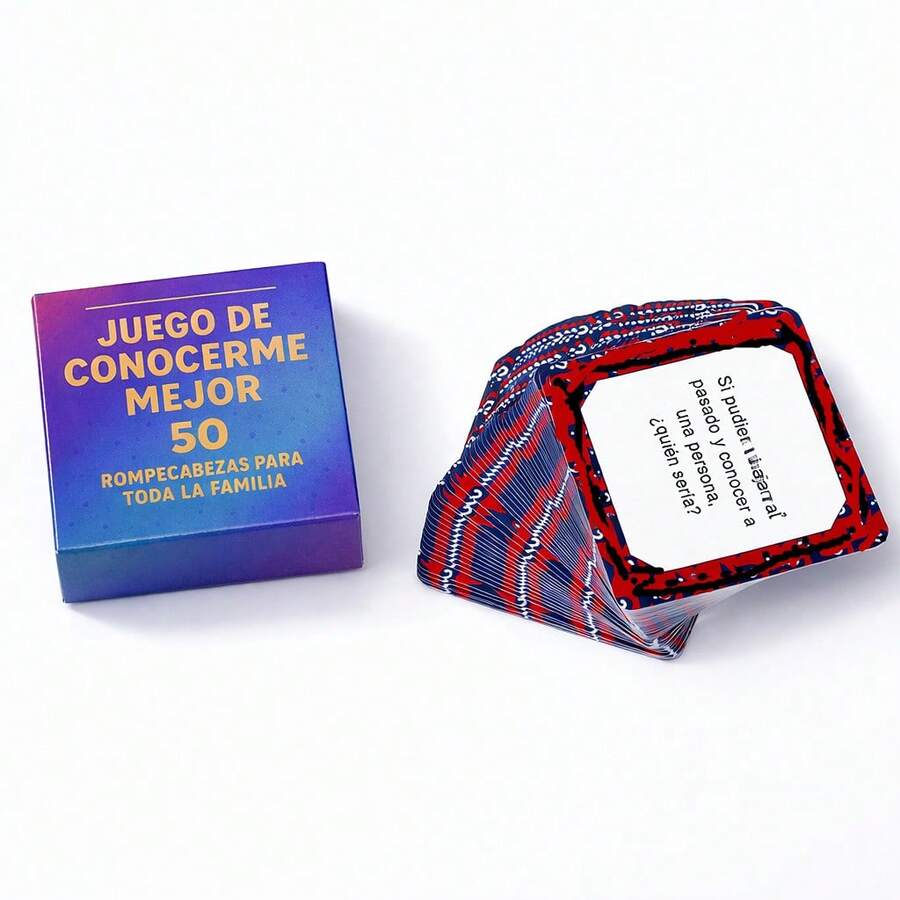 Get To Know Me Games - 50 Puzzles And Quiz Cards Perfect For The Whole Family, Fun To Share, And To Help You Understand The Emotional Connection Between Friends And Family. - Royal Blue - View 1