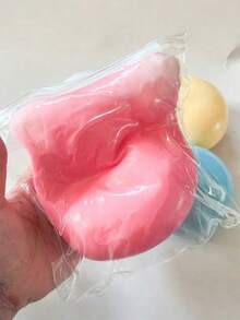 1個超大號蓬鬆可捏壓力球，減壓巨型流體球，特大號慢回彈擠壓玩具，超大流體壓力釋放玩具，泥感魔奇捏捏玩具，驚喜禮物，生日禮物 - 多色 - 查看 6