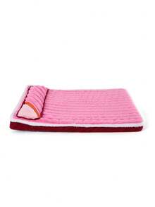 LANGXINGCS 1pc Short Plush Soft Comfortable Pet Bed Mat With Neck Pillow, Removable Zipper Pet Pad For Dogs And Cats, Suitable For Large, Medium And Small Pets Sleeping And Resting - Multicolor - View 7