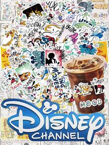 Disney | 50入 卡通老鼠與好友趣味貼紙 可愛復古美學貼花 用於文具、筆電、手帳、水壺、剪貼簿、送給朋友的生日禮物、節日卡片裝飾、辦公室學校獎勵用品 - 1 Set - 查看 6