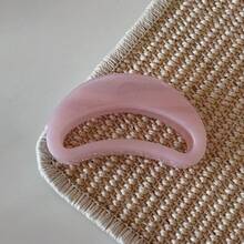 2pcs Jelly Transparent Curved Hollow Hair Claw Clip Minimalist Solid Color Hair Grab - Multicolor - View 7