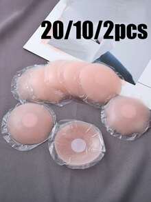 20/10/2Pcs Reusable Seamless Silicone Nipple Patches, Invisible Self-Adhesive Anti-Protrusion Breast Covers, Soft Comfortable Breathable Easy To Clean, Women Invisible Bra Underwear Accessories For Daily Wear - Multicolor - View 10