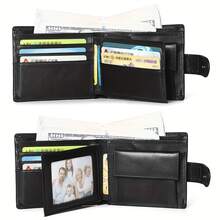 2026 Men's Genuine Leather Wallet Multifunctional Anti-Theft Credit Card Holder Cowhide Wallet - Black - View 2