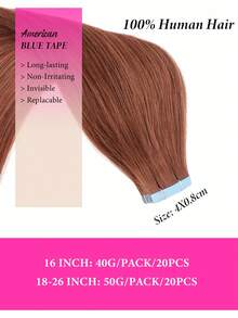 150grams Tape In Hair Extensions Human Hair,#60 Platinum Blonde 16-26inch,20Pcs/50Grams,100% Brazilian Remy Tape Ins Real Human Hair Extension,Christmas Birthday Gift For Women, Perfect For Daily Party & Wedding Use, 4-5 Packs To Add Length & Volume - S33 - 查看 3