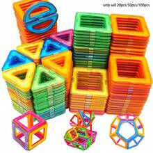 20pcs/50pcs 或 100pcs 磁力積木 DIY 磁力玩具兒童設計建築組 兒童節日禮物玩具 隨機顏色 - 彩色 - 查看 1
