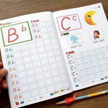 [手寫練習本] 64頁ABC手寫本 | 為兒童設計的手寫練習本：適用於學前、幼兒園及3至6歲兒童的視覺詞寫作指南 - English Sketchbook - 查看 1