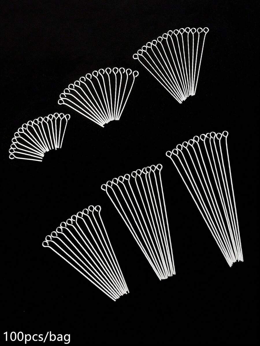 100pcs Jewelry Making Accessories Earring Findings Earring Hooks For DIY - Silver - View 1