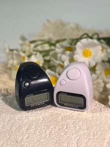 Multi-Color All-Match Electronic Ring Counter, Wearable Finger-Style Manual Digital Tally Counter, One-Key Reset Portable Anti-Loss Accurate Counting Tool, Macaron Solid Color INS Style Design, Versatile Unisex For All Ages, Suitable For Buddhist Prayer Counting / Crochet Counting / Jump Rope Workout Tracking / Live Stream Room Control Counting / Factory Assembly Line Piece Counting - Multicolor - View 9