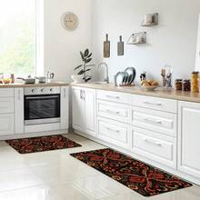1pc, Home Decor, Bohemian Pattern Print, Linen Kitchen Rug, Kitchen Mat, Floor Mat, Bathroom Mat, Door Mat, 3D Print Rectangular, Suitable For Living Room, Bedroom, Hallway, Bathroom, Laundry Room - Polyester Rug, Suitable For Indoor And Outdoor Home Decor - Multicolor - View 7