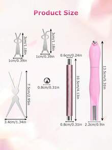 14 Pieces Double-Head Heart Magnet For Cat Eye Gel Polish Nails, Multifunctional Flower Shape Cateye Nail Magnetic Tool - Multicolor - View 7