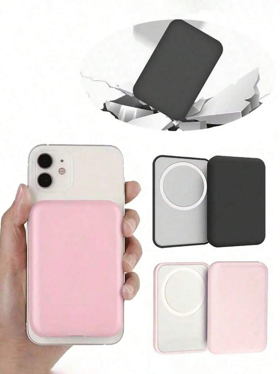 1pc Apple Magnetic Suction Protective Case. (Excluding Charger) Made Of Soft TPU Material, It Has Shockproof And Anti Drop Functions. You Can Also Stick Your Favorite Sticker Pattern On The Protective Shell - Multicolor - View 1