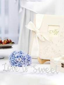3件裝迷人「Love Is Sweet」PVC 標誌 - 適合婚禮甜點桌與裝飾，字母設計，白色，桌面安裝，經典風格，英文，婚禮裝飾標誌 - 彩色 - 查看 6