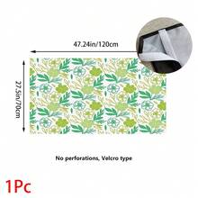 1pc, Home Decor, Floral Pattern Printed Table Skirt, Kitchen Small Curtain, Kitchen Cabinet Cover, With Curtain Holes, Easy To Hang, Rectangular, Machine Woven, Machine Washable, Kitchen Decoration And Accessories, Perfect For Kitchen Cabinets And Home Decor - Multicolor - View 16