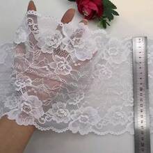 2 Yards French Vintage Rose Lace Trim, Black And White Colors Available, DIY Clothing Decoration Accessories - Lace Trim - View 3