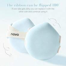 NOVO 2/3個超柔軟水滴形化妝海綿附收納盒，藍色乾濕兩用美妝蛋，柔順無瑕，適用液體、遮瑕膏、乳霜與粉底化妝工具 - 彩色 - 查看 4