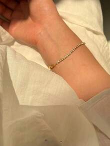 1 pieza Brazalete de Zirconia Brillante de Verano, Delicado Estilo Estelar Exquisito Versátil Sensación Premium - Pulsera - Ver 2