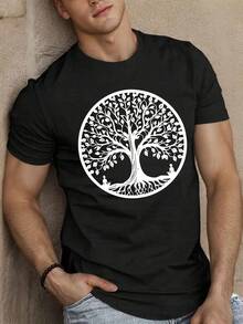 Camiseta de manga corta para hombre Tree Of Life, camiseta de verano - Blanco - Ver 6