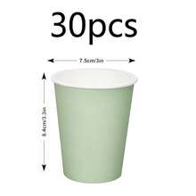 90/50/20/10pcs Paper Cups, Party Cups, Sage Green Paper Cups, Cold Drink Cups And Coffee Cups, Party Drinkware, Suitable For Birthday Party, Wedding, Mother's Day - Mint Green - View 14