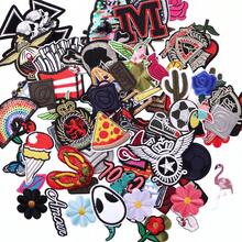 70/50/20pcs Random Embroidered Iron-On Patches, Suitable For DIY Clothing And Accessories - Hats, Jeans, Dresses Etc. With Unique Designs, Cute Cartoon Embroidered Appliques (Assorted Sizes) - Multicolor - View 1