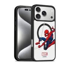Miniso Marvel Spider-Man MagSafe 磁吸充電保護殼，相容 iPhone 17/17 Pro Max/16/17 Pro/15/14/16 Plus/17 Air/13/15 Pro/12/15 Plus，防摔保護、時尚設計，適合學生，相容 Apple 裝置 - 黑色 - 查看 4