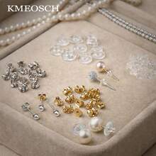KMEOSCH 4款耳環後扣替換裝–低敏矽膠耳環後扣，適用於耳釘，隱形安全柔軟，適合敏感耳(40/80/100/200入) - 套裝耳堵 - 查看 2