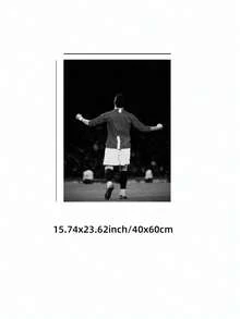 1pc Frameless Handsome Football Star Black White Chic Athlete Wall Art Poster Print For Bedroom Living Room Dorm Party Gift, Room Decor, Prints For Wall - Athlete - View 13