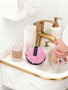 Dressing Table Cosmetic Storage Box, Jewelry Box, Storage Container, Room Decoration, Home Decoration, Bathroom Decoration, Original Cosmetic Storage, Round Sanitary Napkin/Dental Floss Box Organizer, For Sorting And Storage, Travel Essential. - Clear - View 7